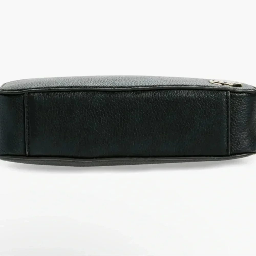 Vince Camuto Black Crossbody Bag. Faux Leather w/ Chain Detail Strap. - Picture 3 of 5